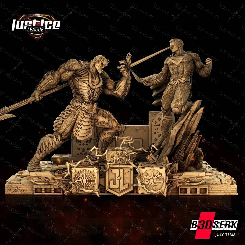 P站图纸印象馆 B3DSERK DC漫画 超人对战达克赛德 B3DSERK DC漫画 超人对战达克赛德