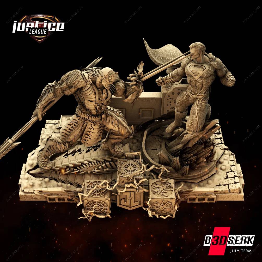 P站图纸印象馆 B3DSERK DC漫画 超人对战达克赛德 B3DSERK DC漫画 超人对战达克赛德