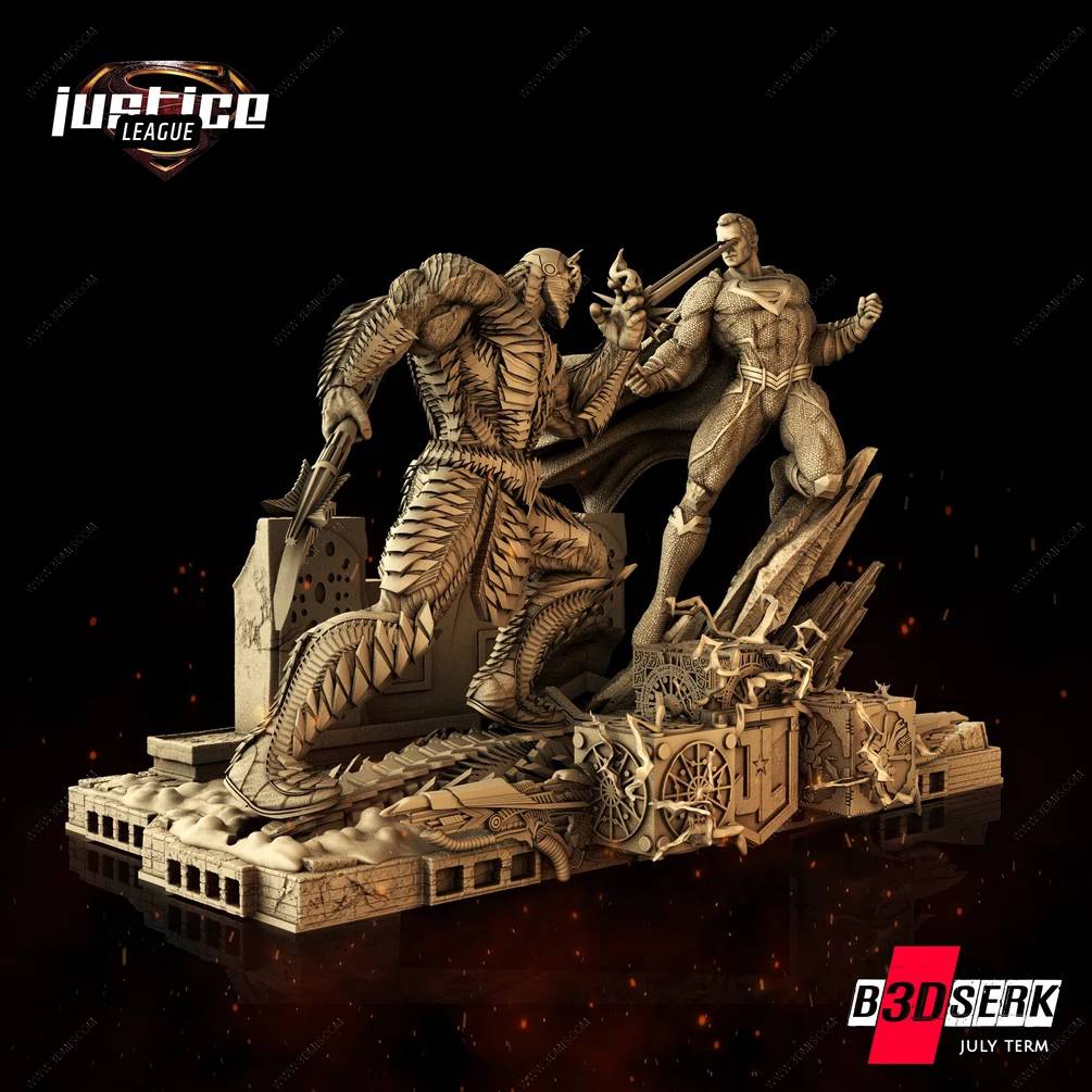 P站图纸印象馆 B3DSERK DC漫画 超人对战达克赛德 B3DSERK DC漫画 超人对战达克赛德