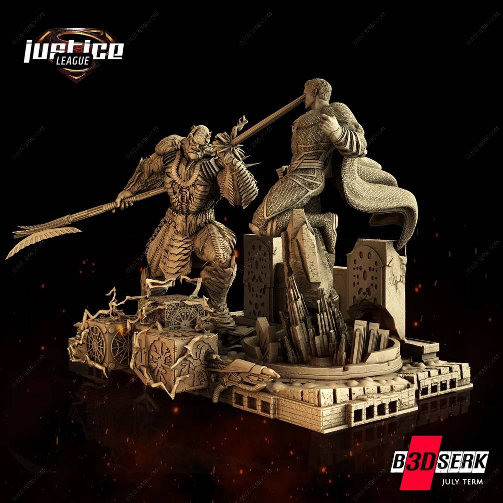 P站图纸印象馆 B3DSERK DC漫画 超人对战达克赛德 B3DSERK DC漫画 超人对战达克赛德