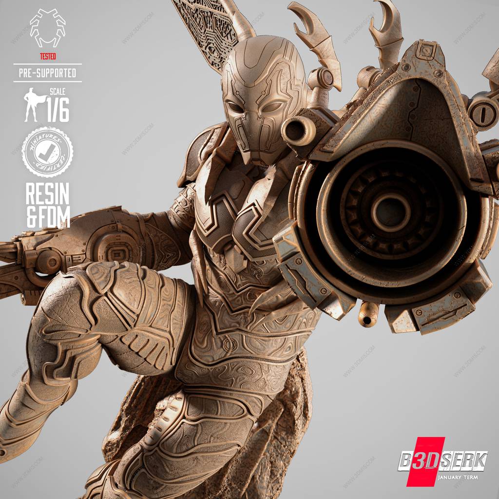 P站图纸印象馆 B3DSERK DC漫画 蓝甲虫 B3DSERK DC漫画 蓝甲虫