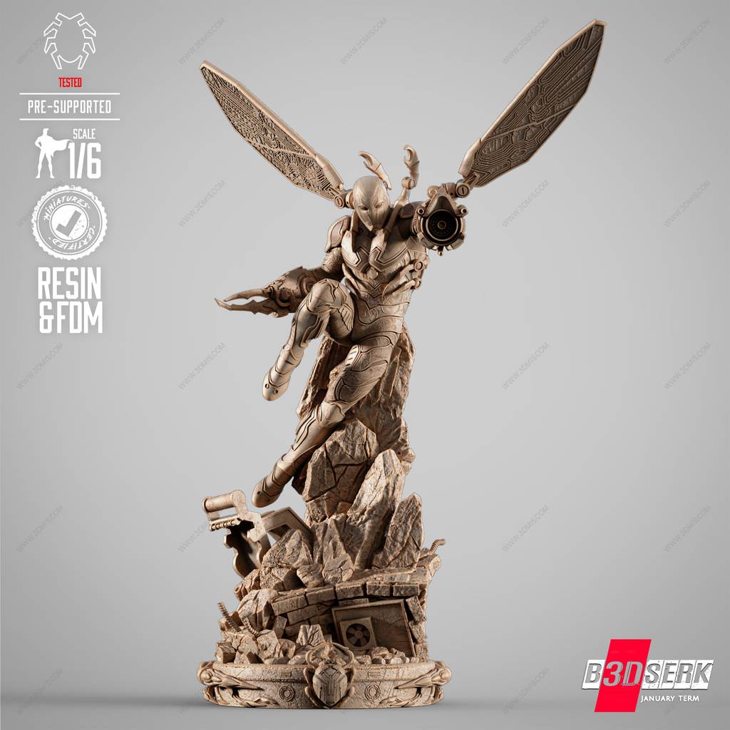 P站图纸印象馆 B3DSERK DC漫画 蓝甲虫 B3DSERK DC漫画 蓝甲虫