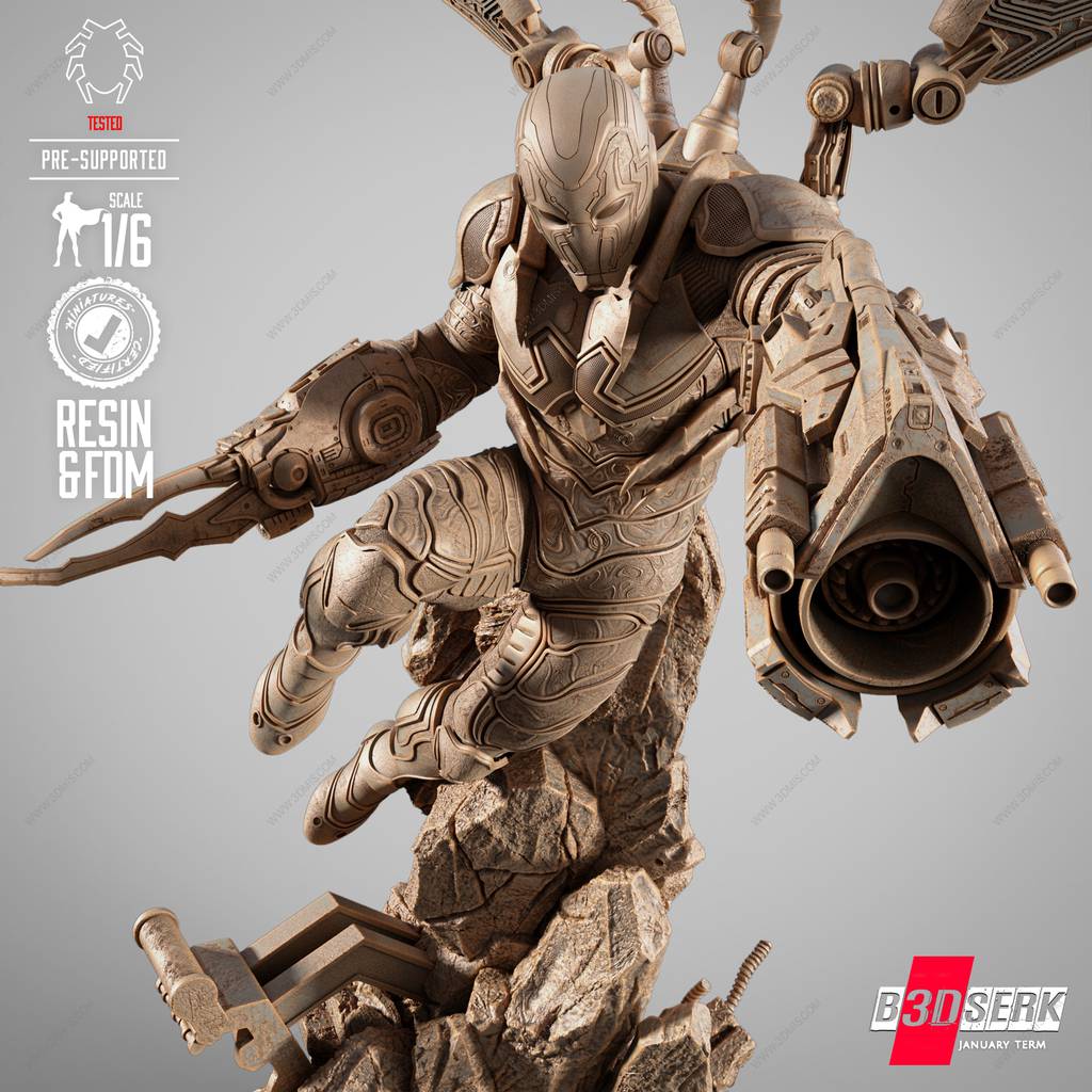 P站图纸印象馆 B3DSERK DC漫画 蓝甲虫 B3DSERK DC漫画 蓝甲虫