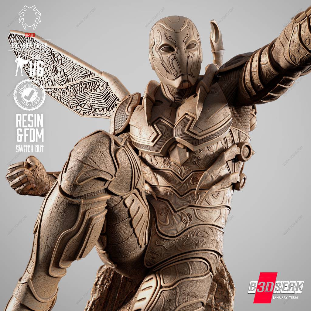 P站图纸印象馆 B3DSERK DC漫画 蓝甲虫 B3DSERK DC漫画 蓝甲虫