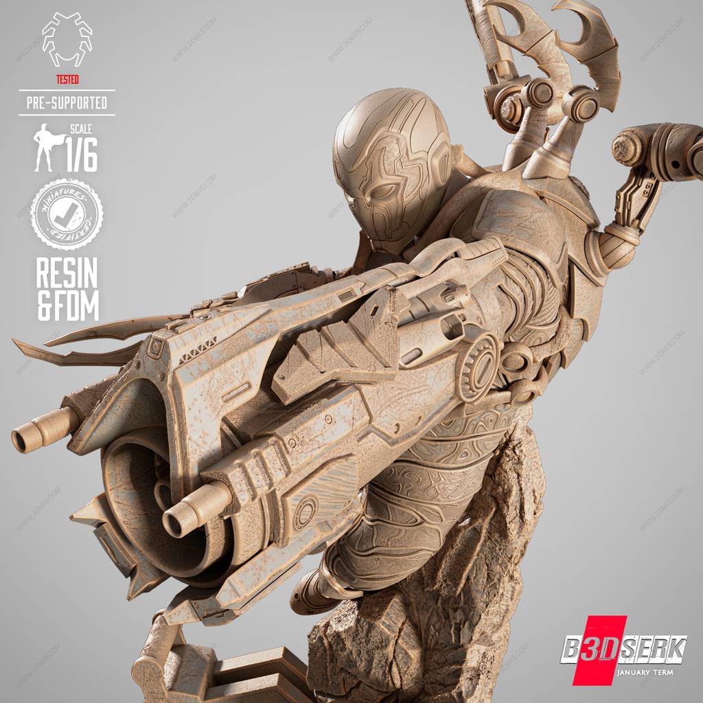 P站图纸印象馆 B3DSERK DC漫画 蓝甲虫 B3DSERK DC漫画 蓝甲虫