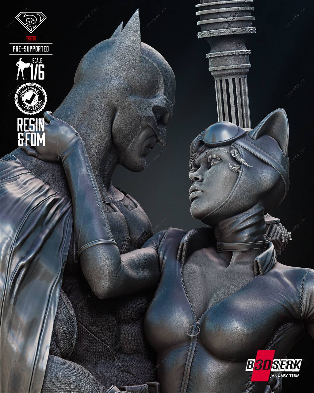 P站图纸印象馆 B3DSERK DC漫画 猫女和蝙蝠侠 B3DSERK DC漫画 猫女和蝙蝠侠