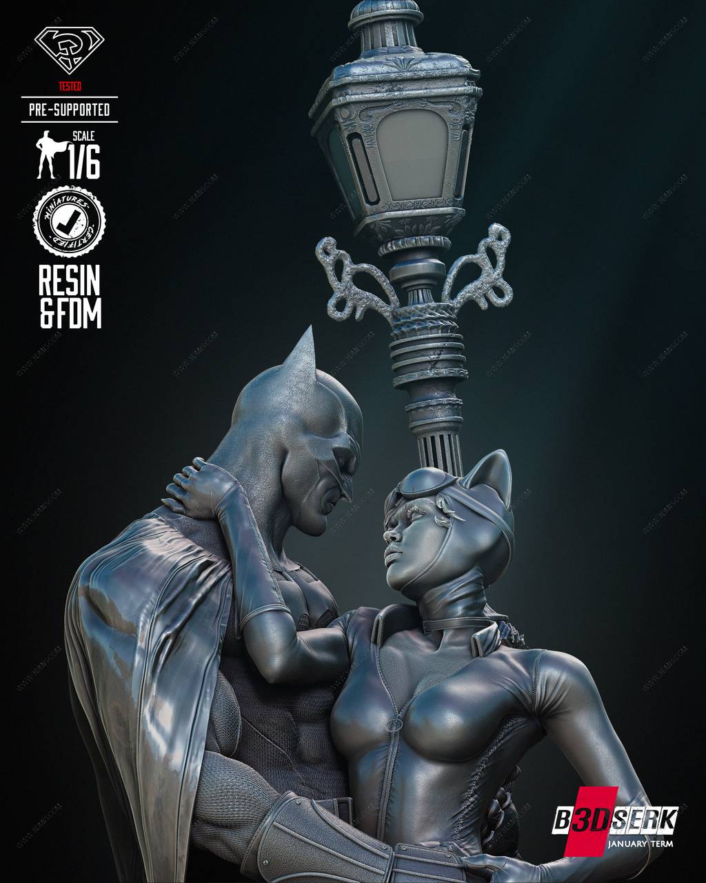 P站图纸印象馆 B3DSERK DC漫画 猫女和蝙蝠侠 B3DSERK DC漫画 猫女和蝙蝠侠