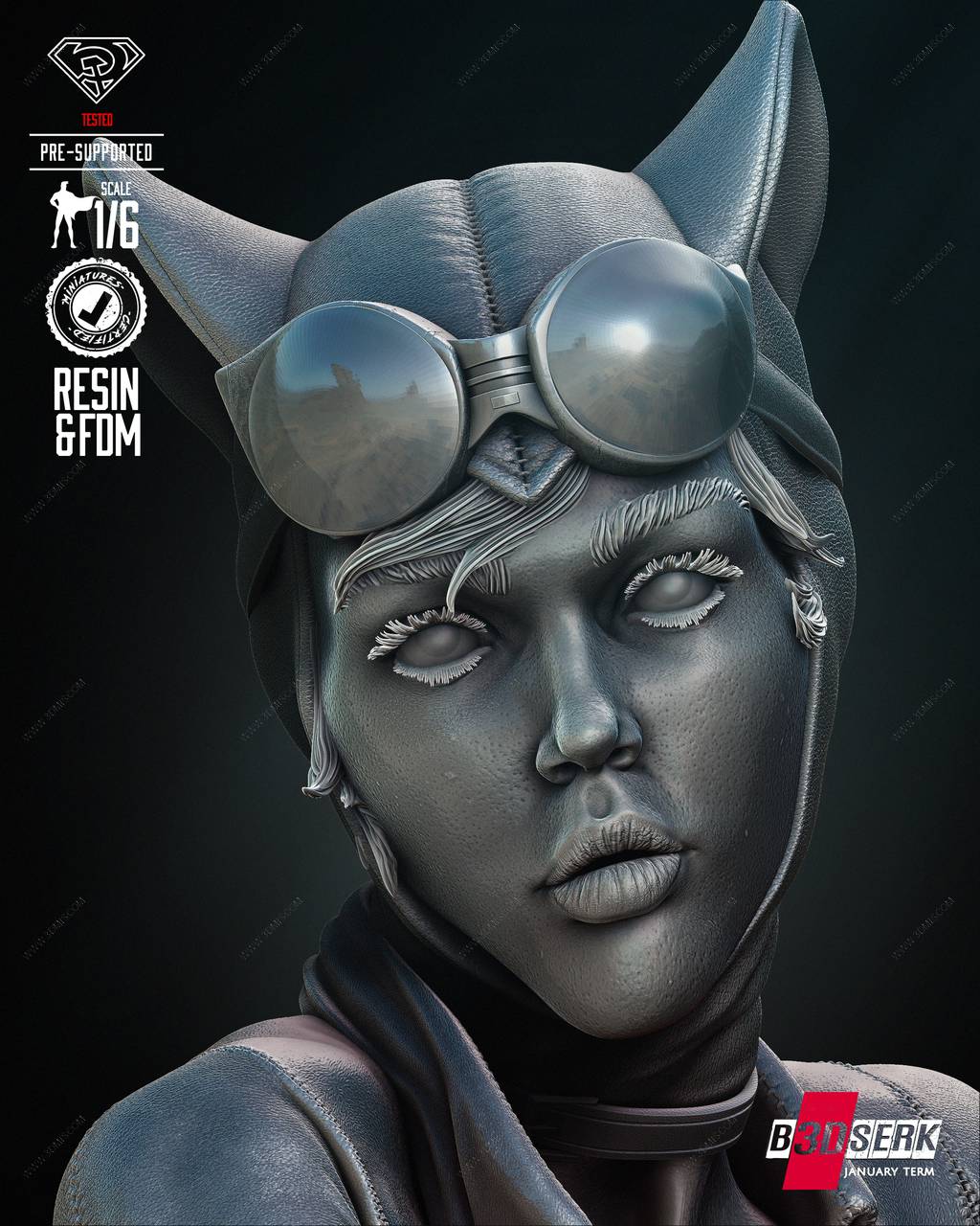 P站图纸印象馆 B3DSERK DC漫画 猫女和蝙蝠侠 B3DSERK DC漫画 猫女和蝙蝠侠