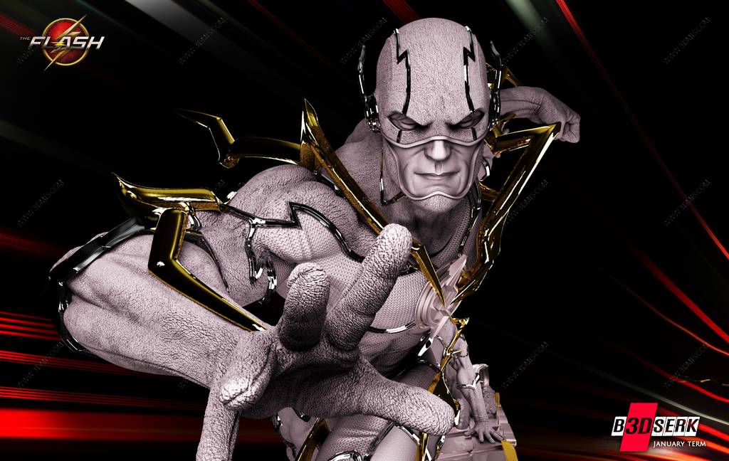 P站图纸印象馆 B3DSERK DC漫画 闪电侠 B3DSERK DC漫画 闪电侠