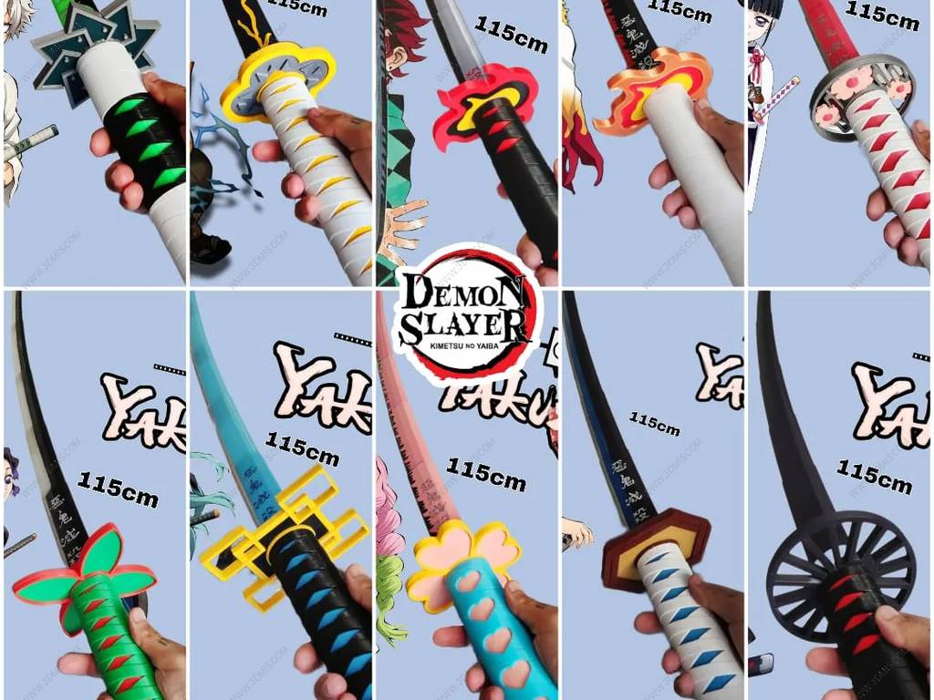 P站图纸印象馆 鬼灭之刃刀具 鬼灭之刃刀具