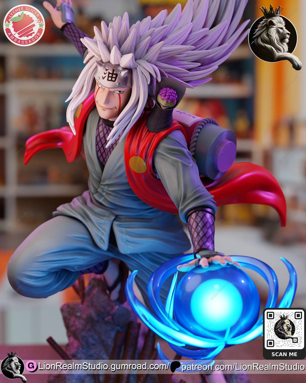 P站图纸印象馆 LionRealm 火影忍者 自来也 LionRealm 火影忍者 自来也