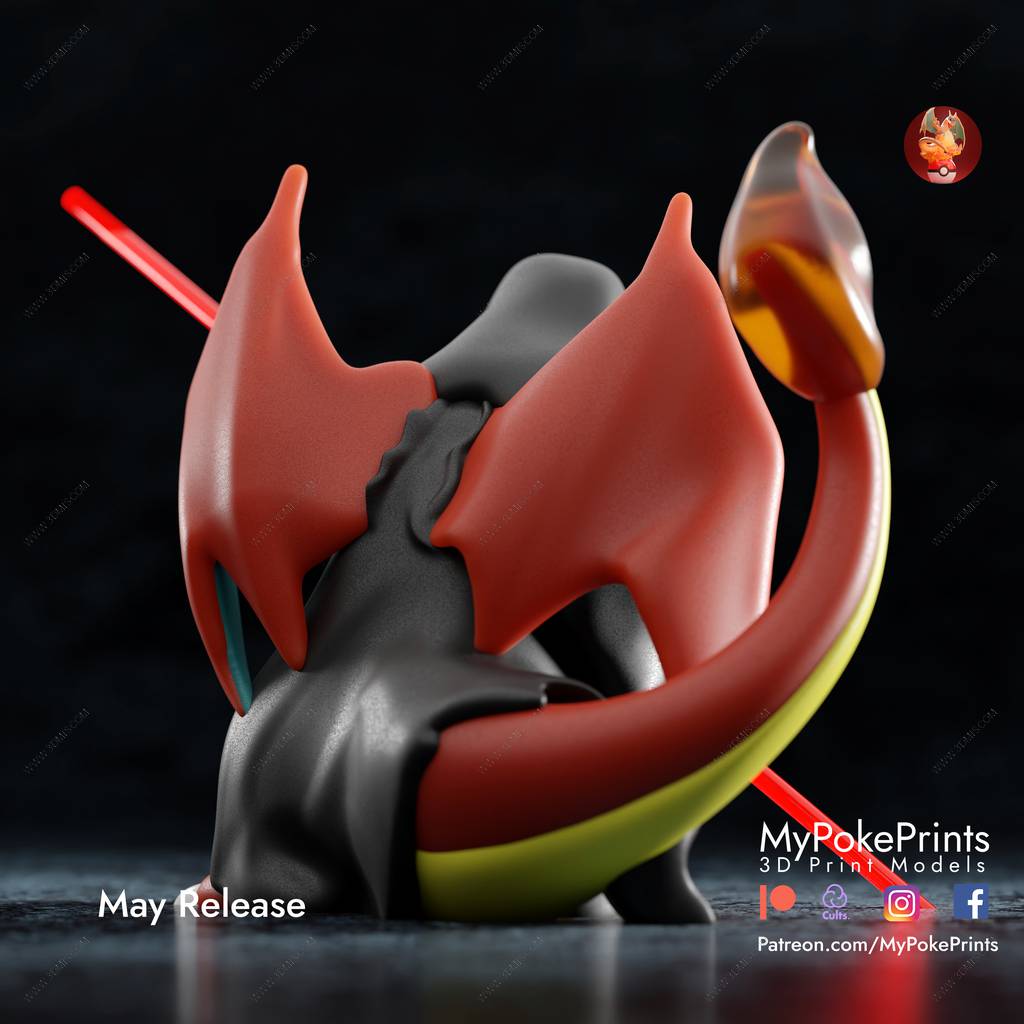 P站图纸印象馆 口袋妖怪 火恐龙 口袋妖怪 火恐龙