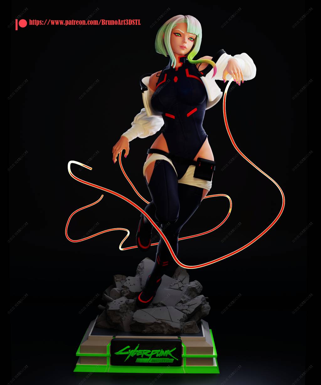 P站图纸印象馆 BrunoArt3D 赛博朋克边缘行者 露西 BrunoArt3D 赛博朋克边缘行者 露西