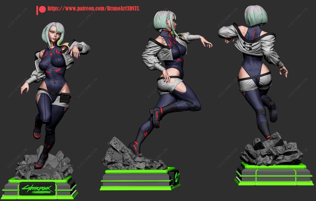 P站图纸印象馆 BrunoArt3D 赛博朋克边缘行者 露西 BrunoArt3D 赛博朋克边缘行者 露西