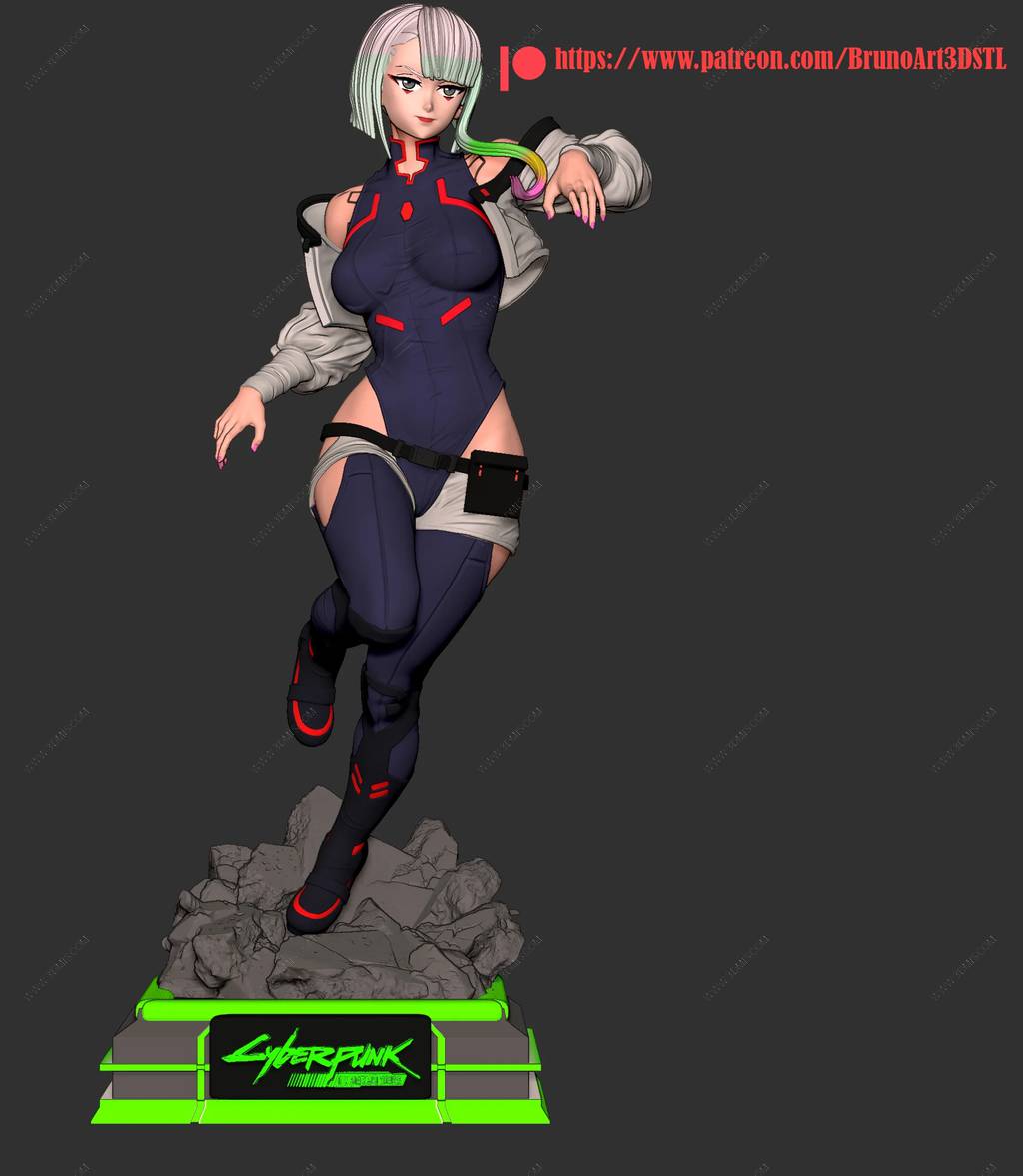 P站图纸印象馆 BrunoArt3D 赛博朋克边缘行者 露西 BrunoArt3D 赛博朋克边缘行者 露西