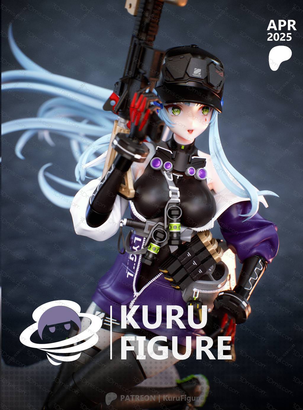 P站图纸印象馆 Kuru Figure 少女前线 可露凯 Kuru Figure 少女前线 可露凯