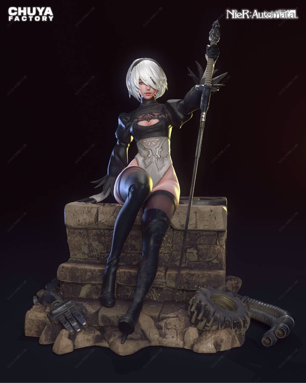 P站图纸印象馆 Chuya Factory 尼尔:机械纪元 尤尔哈2B2B Chuya Factory 尼尔:机械纪元 尤尔哈2B2B