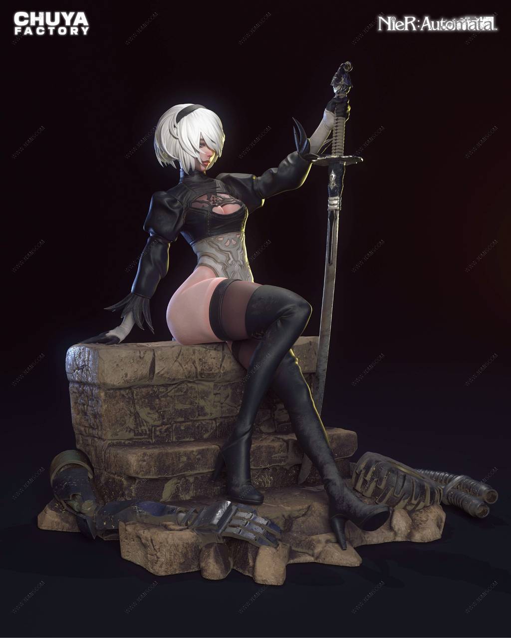 P站图纸印象馆 Chuya Factory 尼尔:机械纪元 尤尔哈2B2B Chuya Factory 尼尔:机械纪元 尤尔哈2B2B