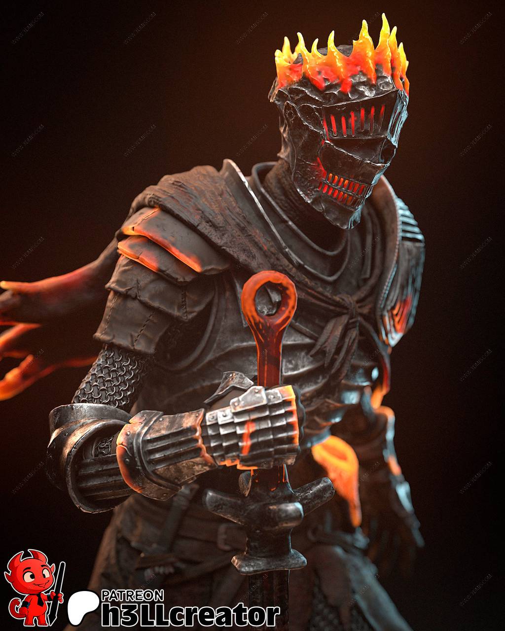 P站图纸印象馆 H3LL 黑暗之魂 薪王化身 H3LL 黑暗之魂 薪王化身