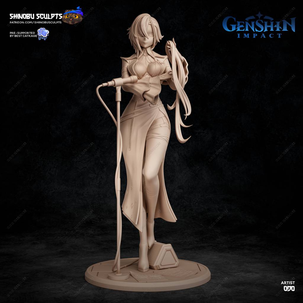 P站图纸印象馆 Shinobu Sculpts 原神 阿蕾奇诺 Shinobu Sculpts 原神 阿蕾奇诺