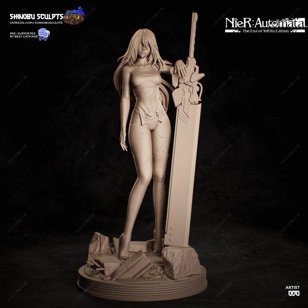 P站图纸印象馆 Shinobu Sculpts 尼尔:机械纪元 尤尔哈A型二号 Shinobu Sculpts 尼尔:机械纪元 尤尔哈A型二号