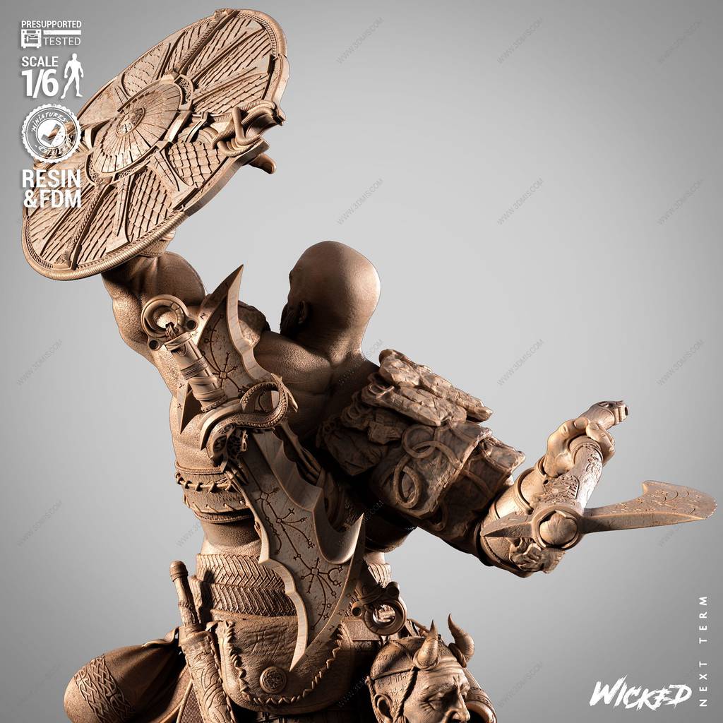 P站图纸印象馆 3DWicked 战神 奎托斯 3DWicked 战神 奎托斯