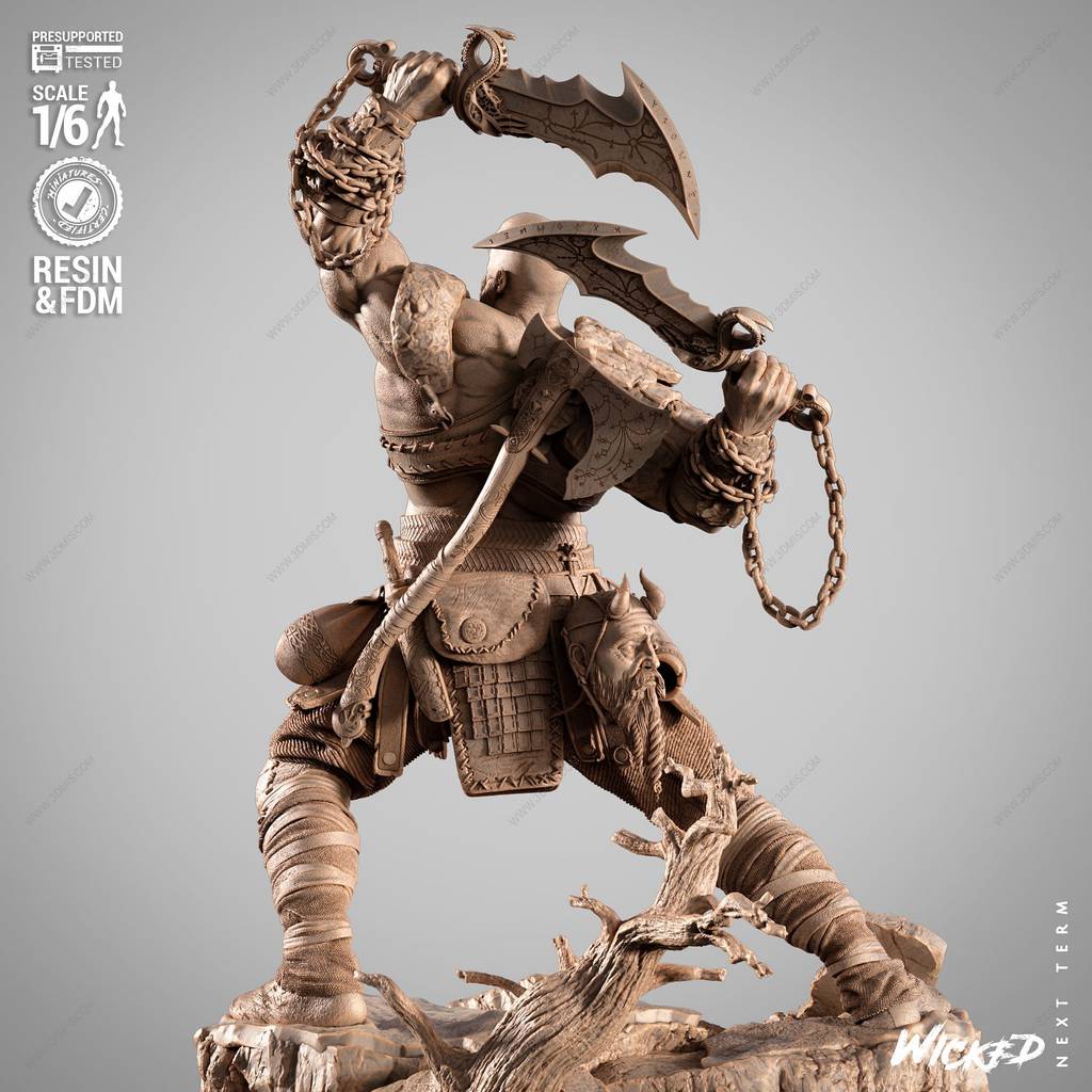 P站图纸印象馆 3DWicked 战神 奎托斯 3DWicked 战神 奎托斯