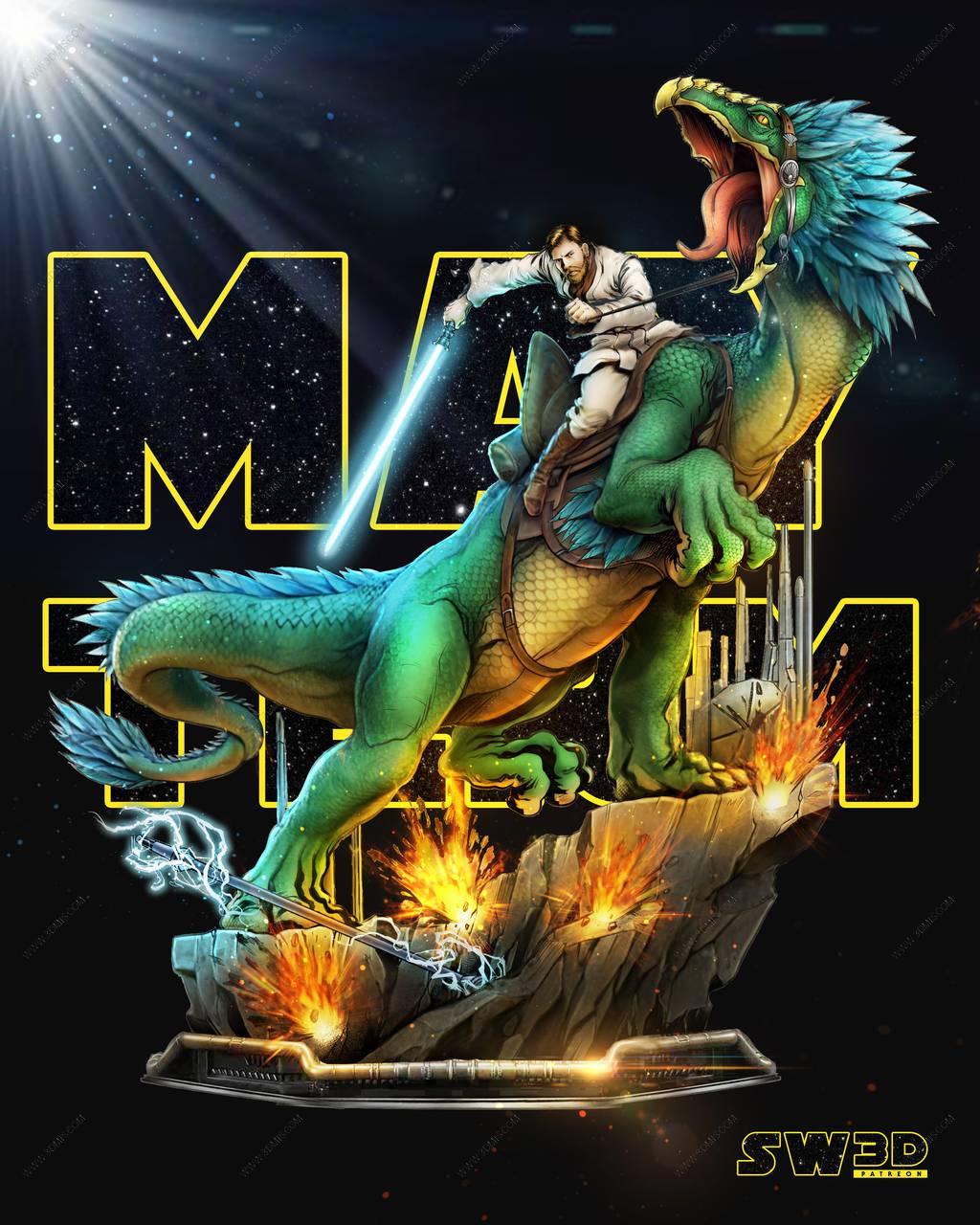 P站图纸印象馆 SW3D 星球大战 欧比旺·克诺比 SW3D 星球大战 欧比旺·克诺比