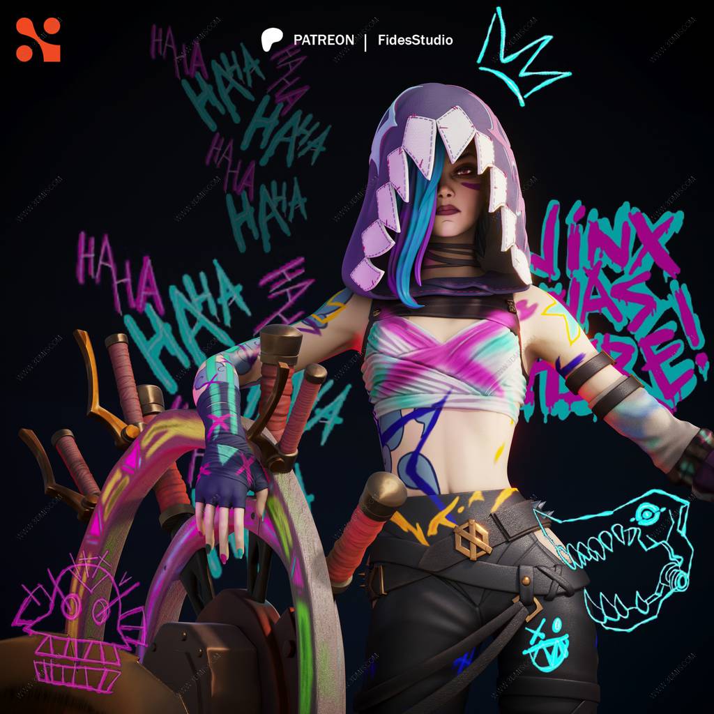 P站图纸印象馆 FidesStudio 英雄联盟 金克丝 FidesStudio 英雄联盟 金克丝