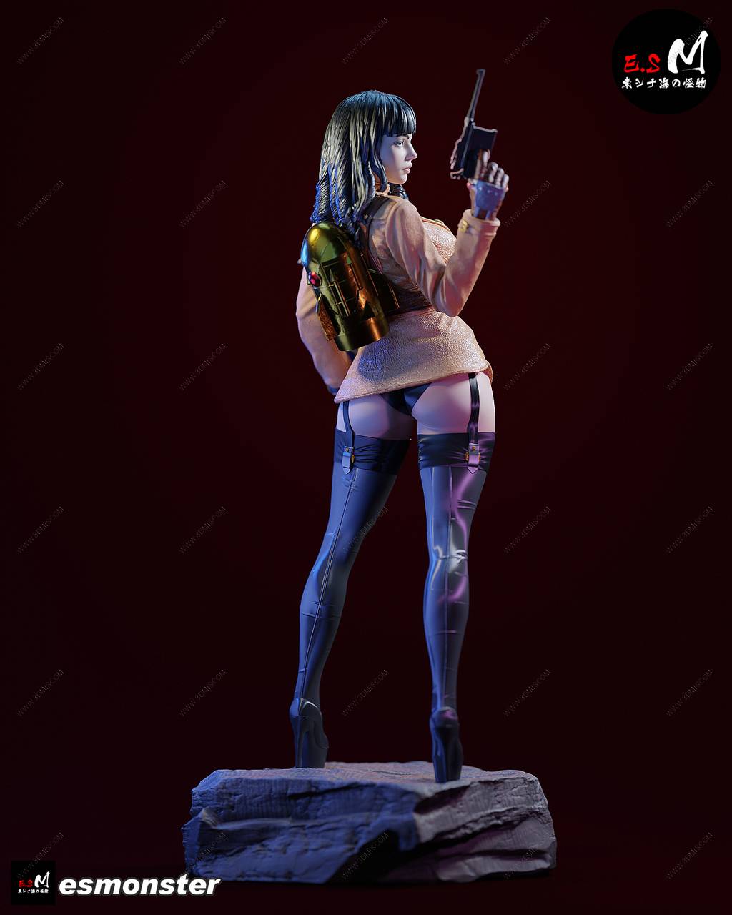 P站图纸印象馆 ESMonster 女版火箭人 ESMonster 女版火箭人