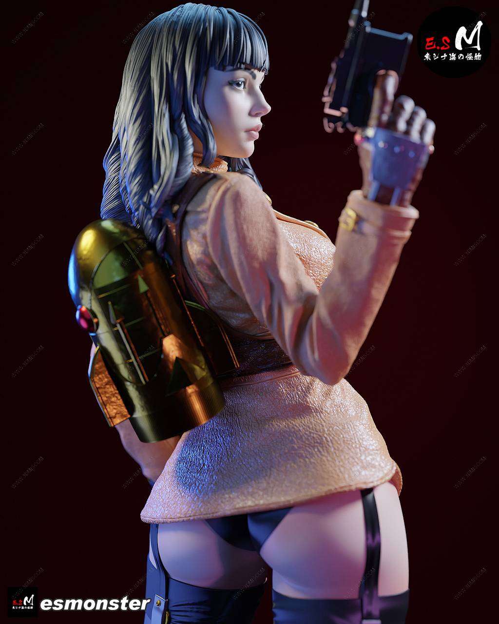 P站图纸印象馆 ESMonster 女版火箭人 ESMonster 女版火箭人