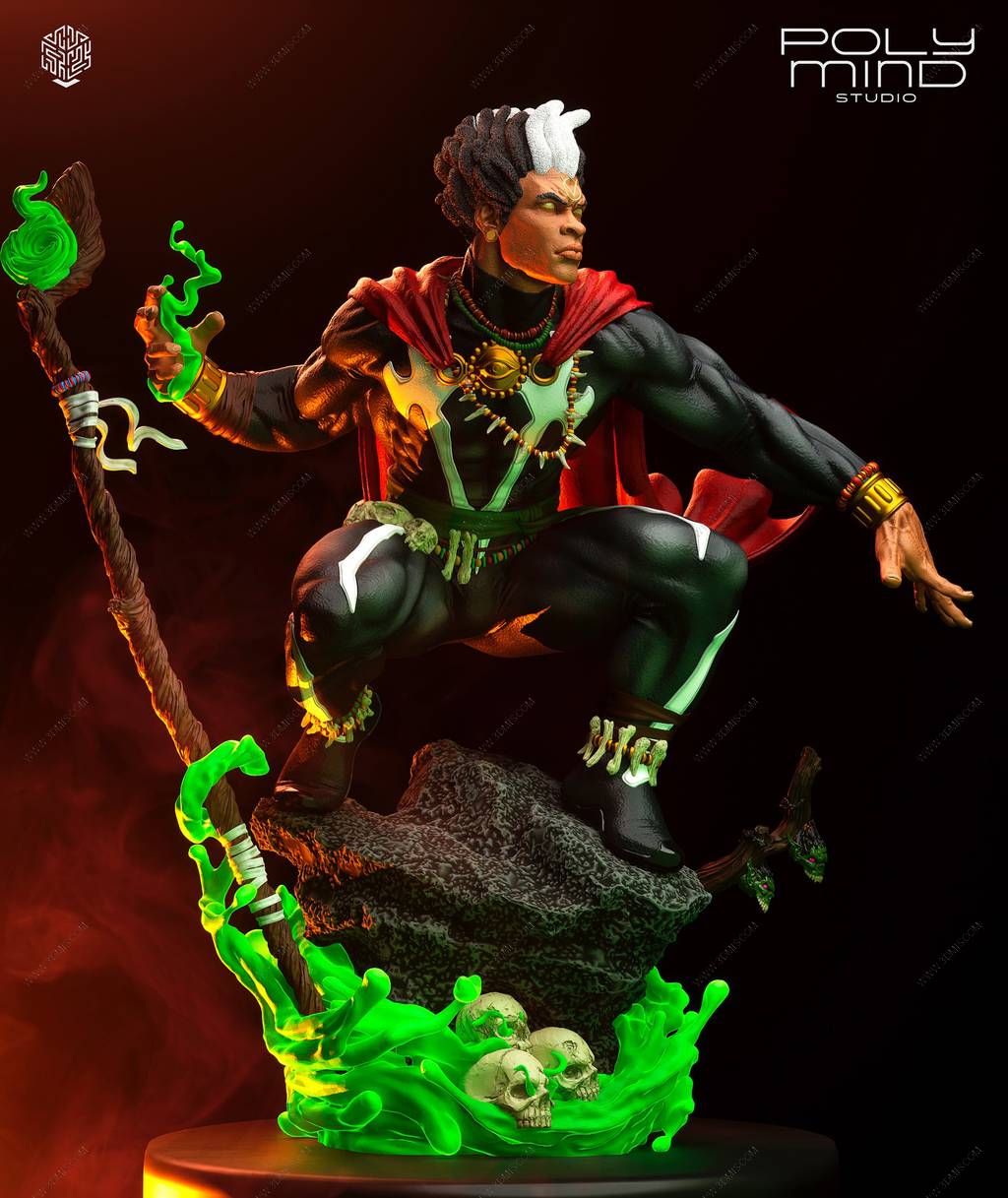 P站图纸印象馆 PolyMind 漫威 巫毒博士 PolyMind 漫威 巫毒博士