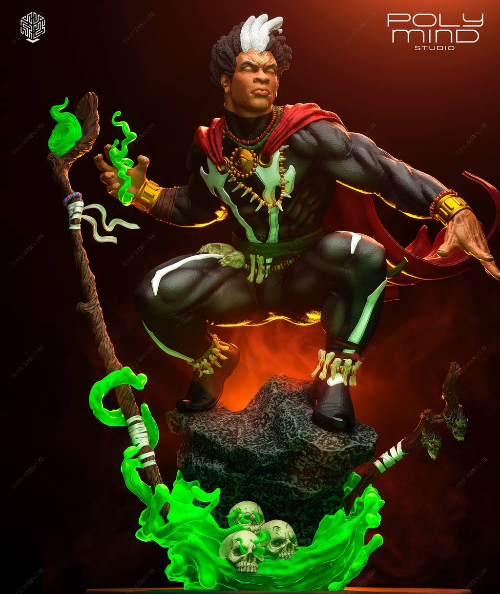 P站图纸印象馆 PolyMind 漫威 巫毒博士 PolyMind 漫威 巫毒博士