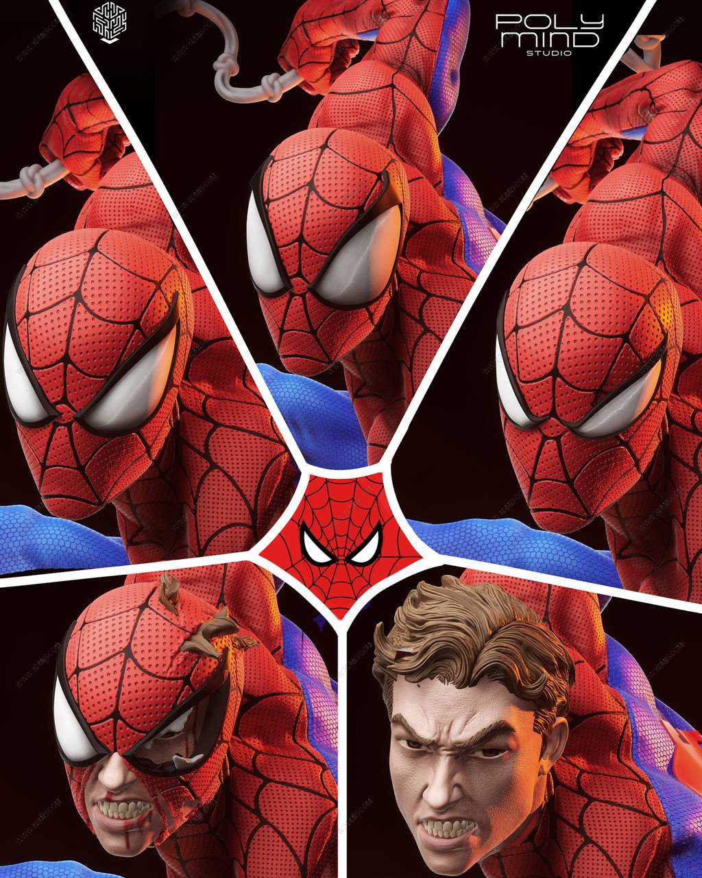 P站图纸印象馆 PolyMind 漫威 蜘蛛侠 PolyMind 漫威 蜘蛛侠