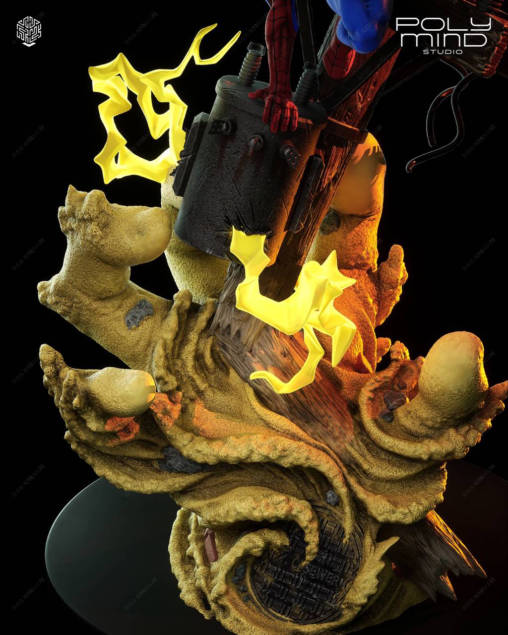 P站图纸印象馆 PolyMind 漫威 蜘蛛侠 PolyMind 漫威 蜘蛛侠