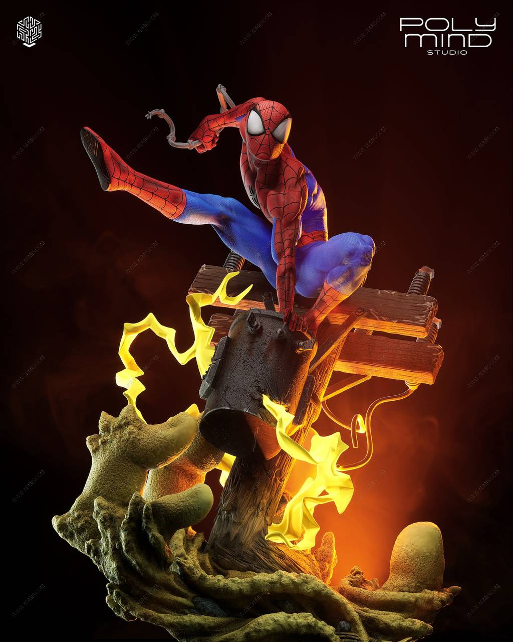 P站图纸印象馆 PolyMind 漫威 蜘蛛侠 PolyMind 漫威 蜘蛛侠