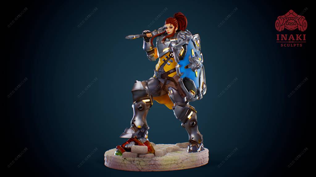 P站图纸印象馆 Inaki Sculpts 守望先锋 布丽吉塔 Inaki Sculpts 守望先锋 布丽吉塔