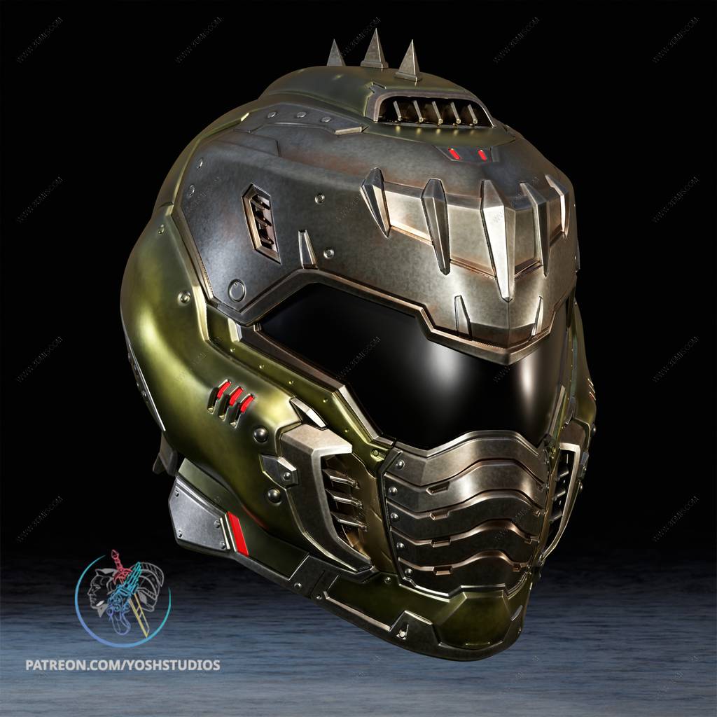 P站图纸印象馆 Yosh 毁灭战士头盔 Yosh 毁灭战士头盔