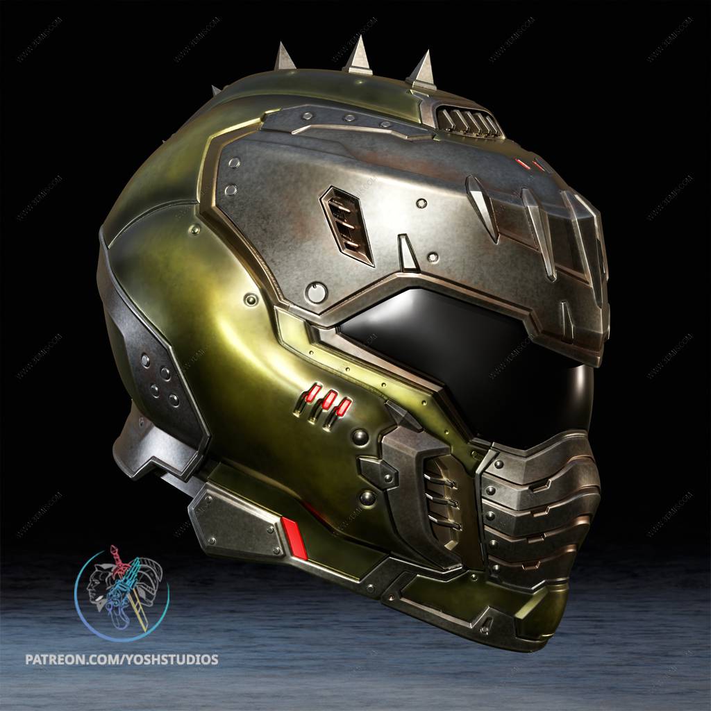 P站图纸印象馆 Yosh 毁灭战士头盔 Yosh 毁灭战士头盔