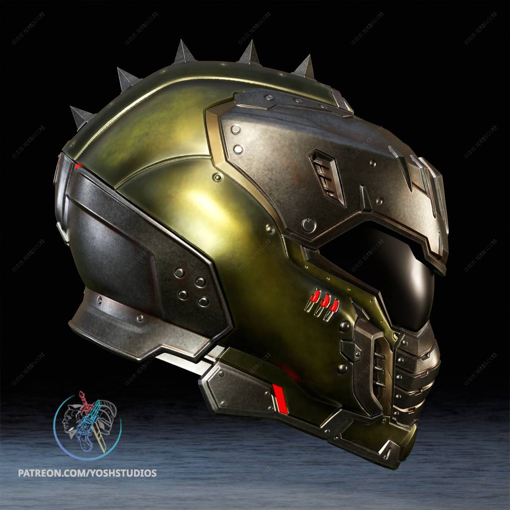 P站图纸印象馆 Yosh 毁灭战士头盔 Yosh 毁灭战士头盔