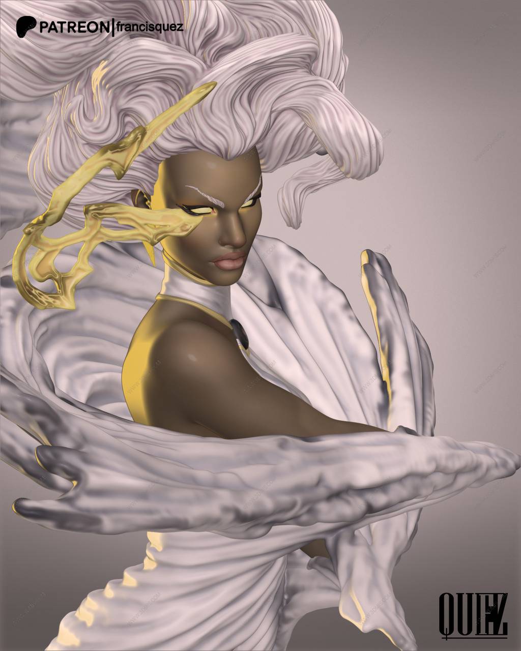 P站图纸印象馆 Francis Quez 漫威 暴风女 Francis Quez 漫威 暴风女