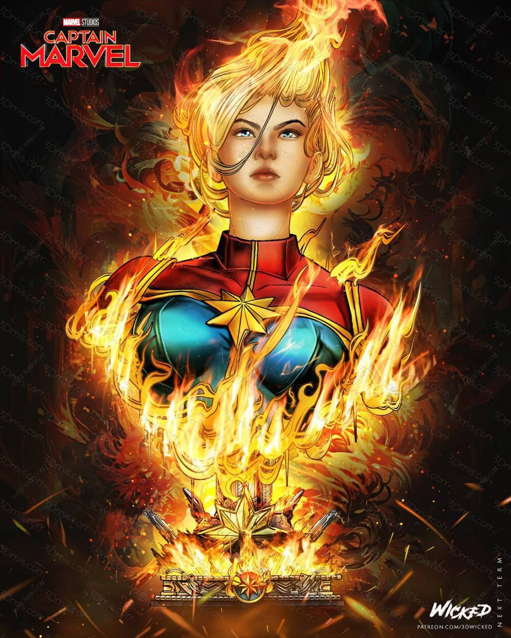 3DWicked 漫威 惊奇队长