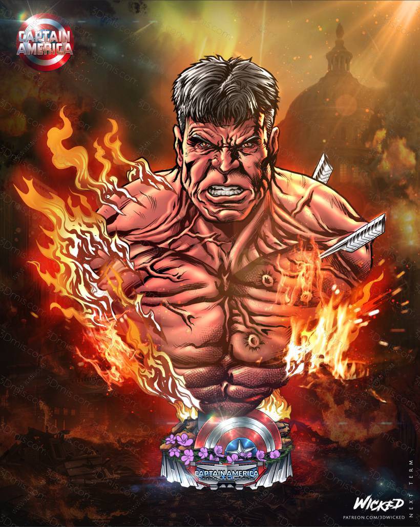 P站图纸印象馆 3DWicked 漫威 红巨人 3DWicked 漫威 红巨人