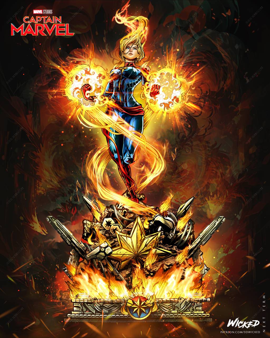 P站图纸印象馆 3DWicked 漫威 惊奇队长 3DWicked 漫威 惊奇队长