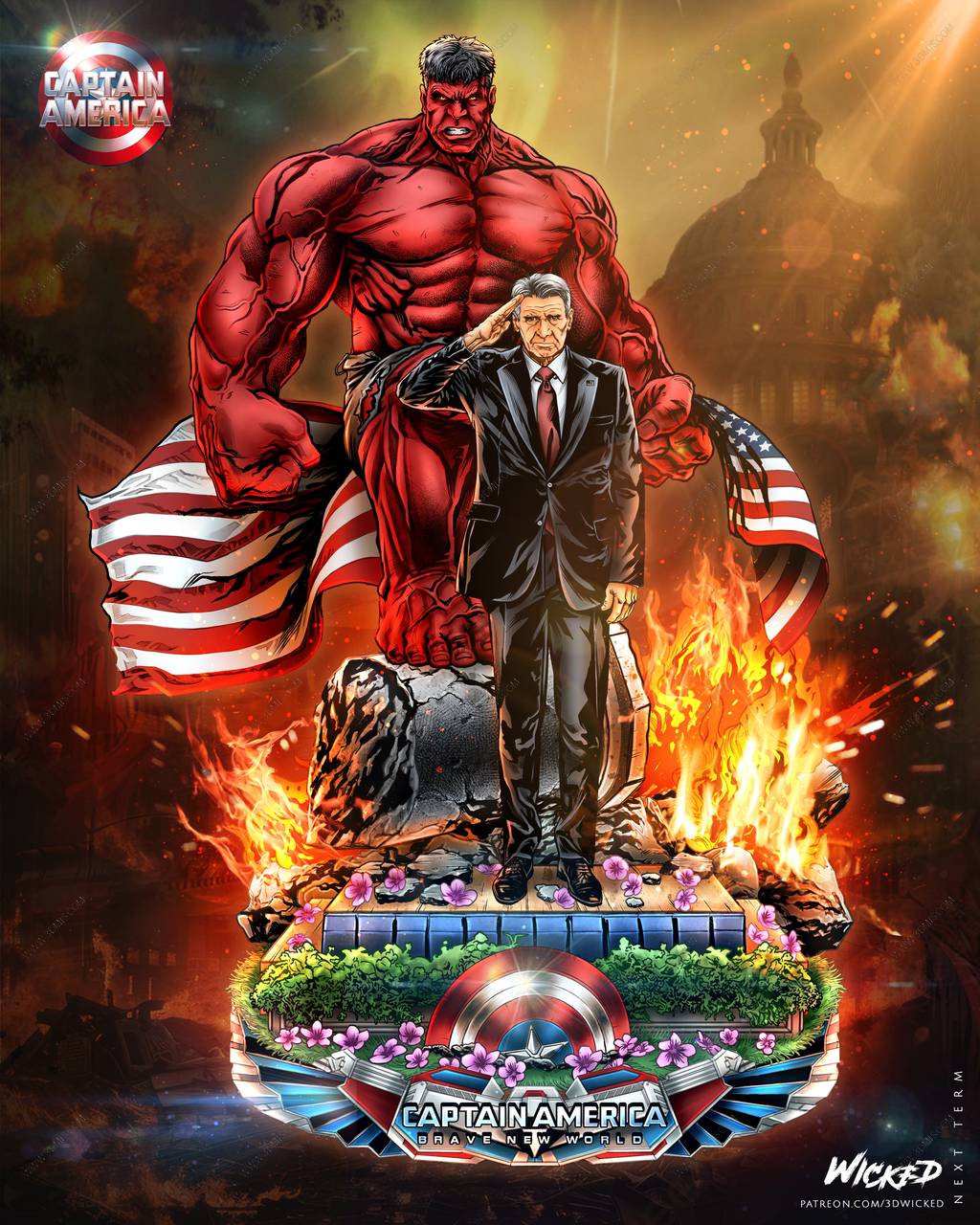 P站图纸印象馆 3DWicked 漫威 红巨人 雷霆将军罗斯 3DWicked 漫威 红巨人 雷霆将军罗斯