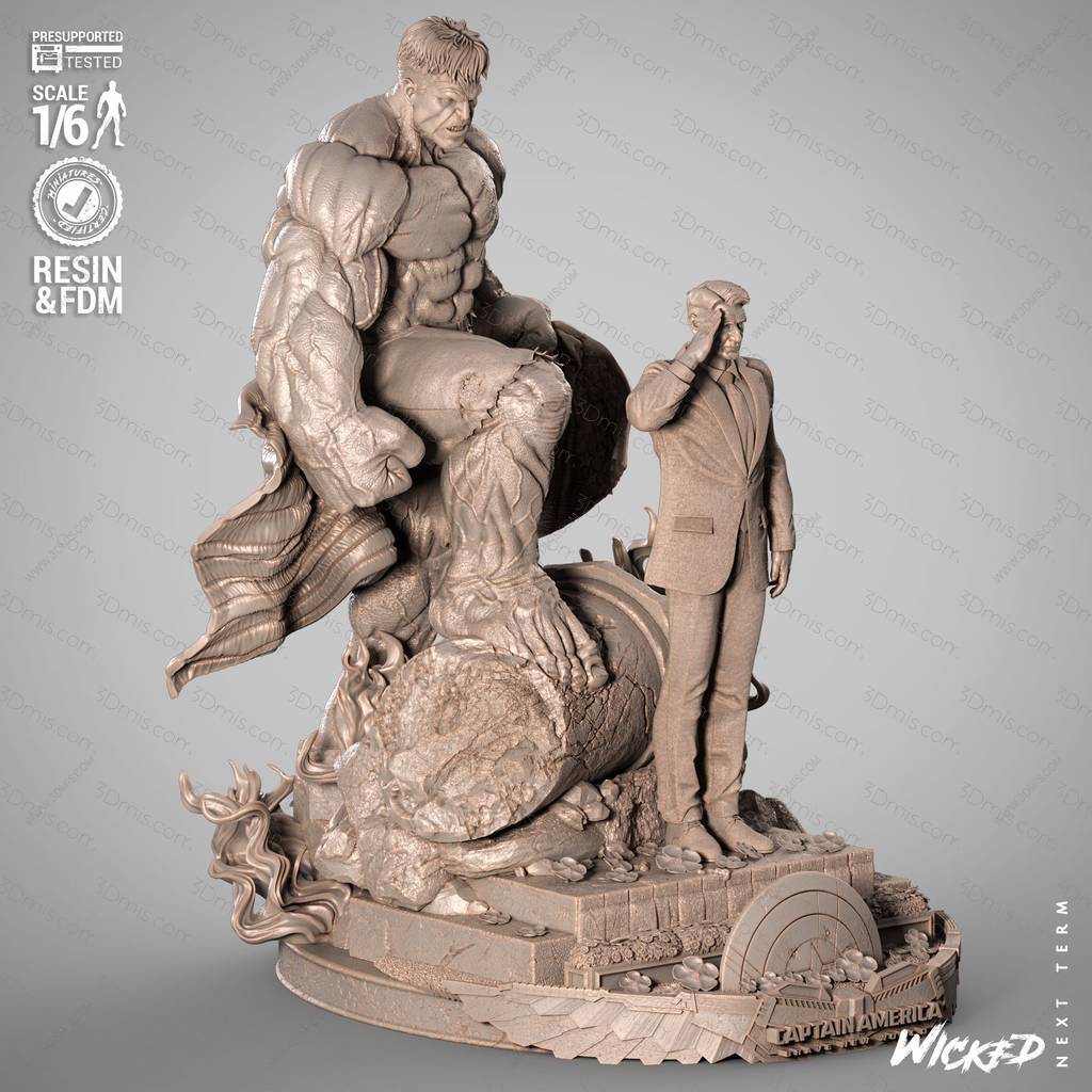 3DWicked 漫威 红巨人 雷霆将军罗斯
