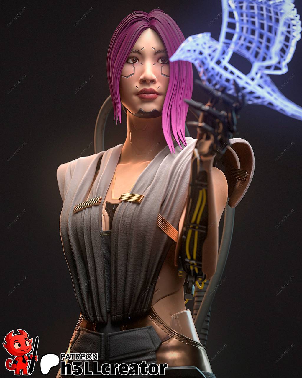 P站图纸印象馆 H3LL 赛博朋克 百灵鸟 宋昭美 H3LL 赛博朋克 百灵鸟 宋昭美