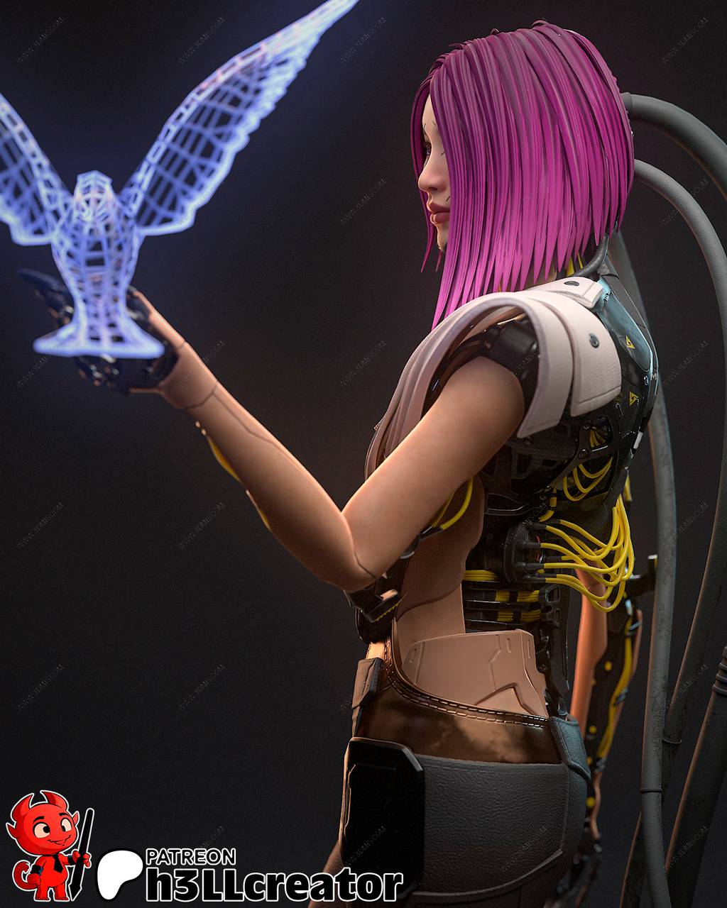 P站图纸印象馆 H3LL 赛博朋克 百灵鸟 宋昭美 H3LL 赛博朋克 百灵鸟 宋昭美