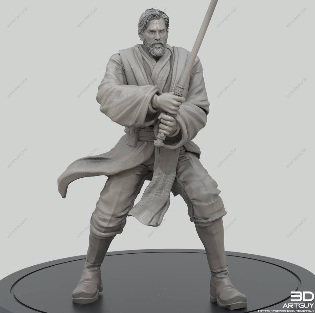 P站图纸印象馆 3DArtGuy 星球大战 欧比旺·克诺比 3DArtGuy 星球大战 欧比旺·克诺比