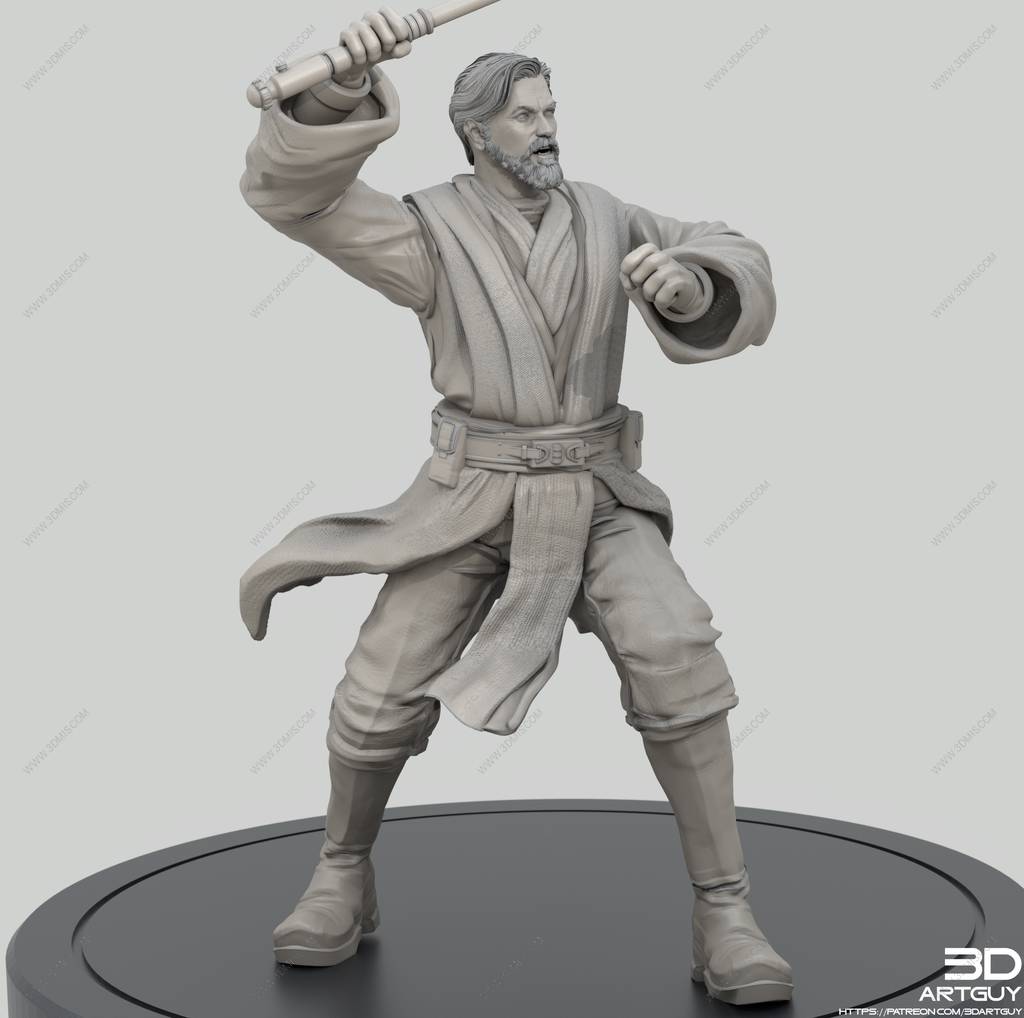 P站图纸印象馆 3DArtGuy 星球大战 欧比旺·克诺比 3DArtGuy 星球大战 欧比旺·克诺比